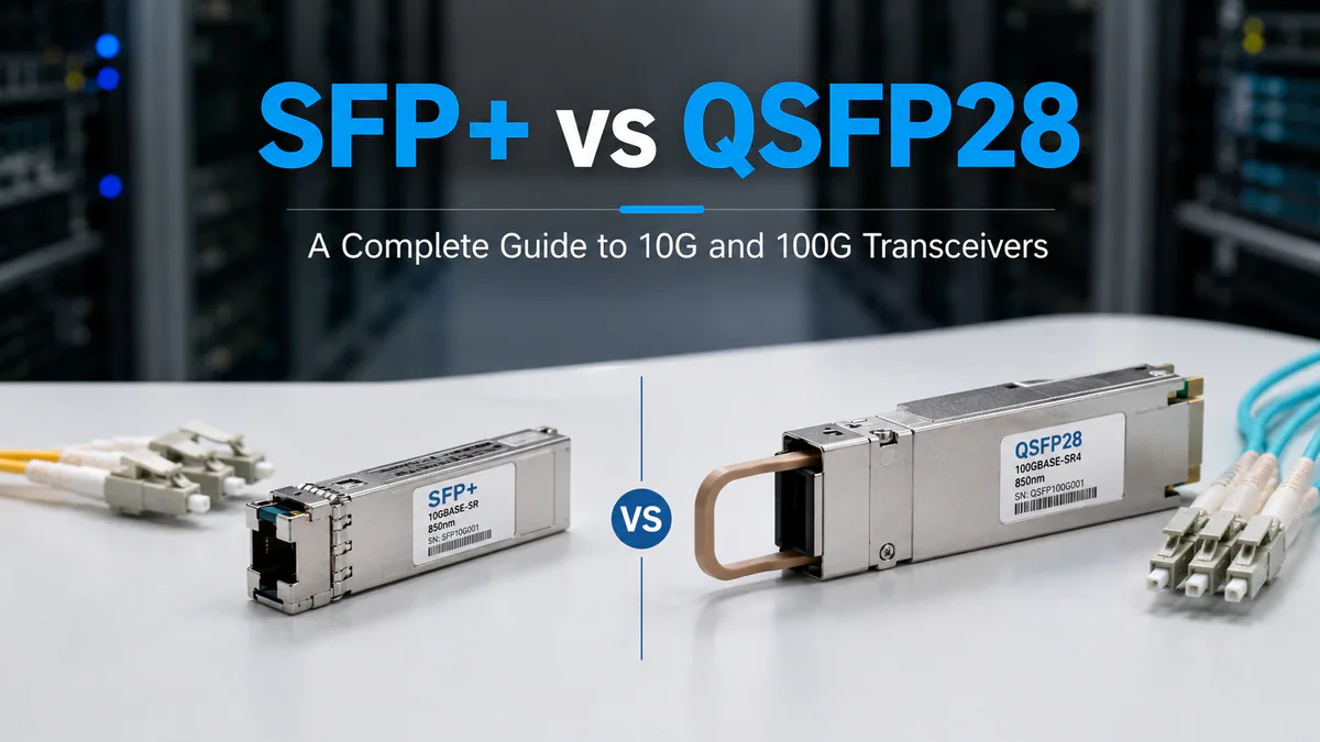 SFP+ vs QSFP28: A Complete Guide to 10G and 100G Transceivers