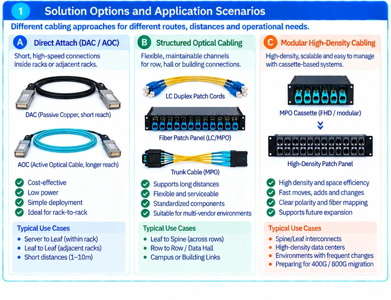 Engineering illustration 1 — Data Center Cabling Solutions: Choose a Channel Architecture That Can Grow