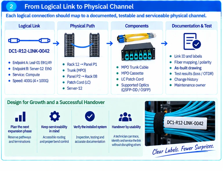 Engineering illustration 2 — Data Center Cabling Solutions: Choose a Channel Architecture That Can Grow