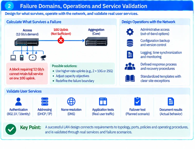 Engineering illustration 2 — Enterprise LAN Solutions: Build Around Services, Failure Domains and Operations