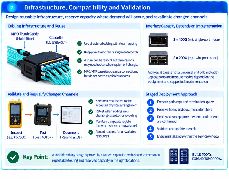 Engineering illustration 2 — Scalable Data Center Cabling: Reserve Paths, Fibers and Service Space Deliberately