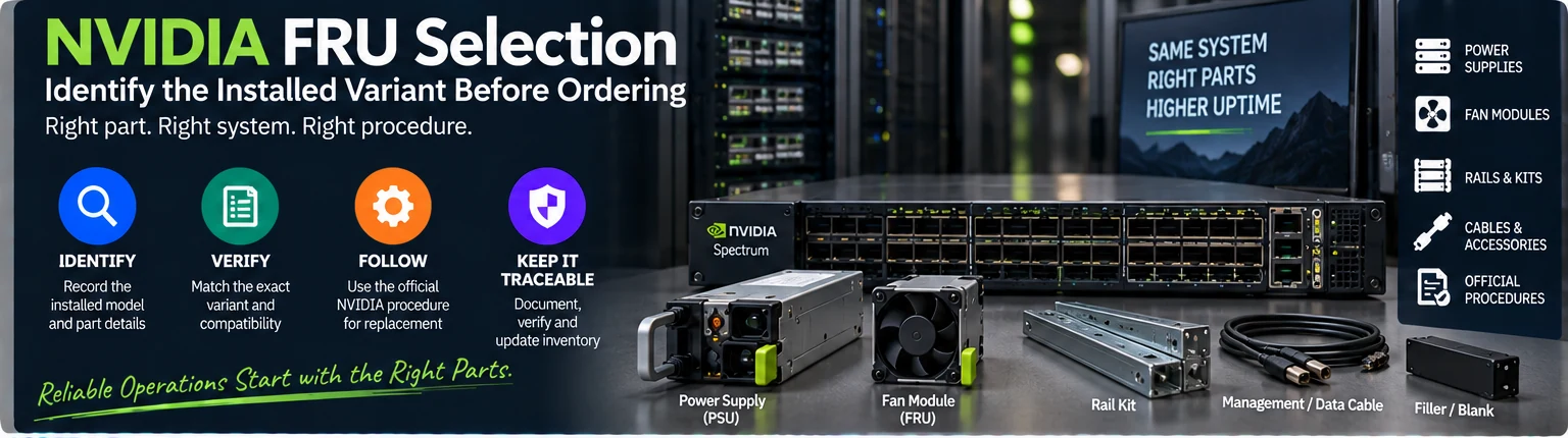 NVIDIA FRU Selection: Identify the Installed Variant Before Ordering