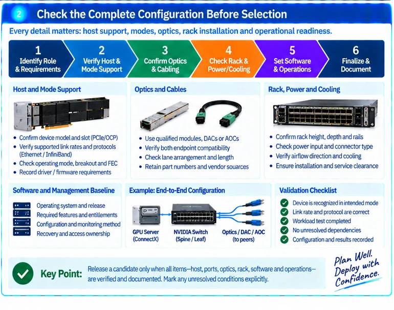 Engineering illustration 2 — NVIDIA Switch Selection Worksheet: Logical Ports, Cages and Rack Requirements