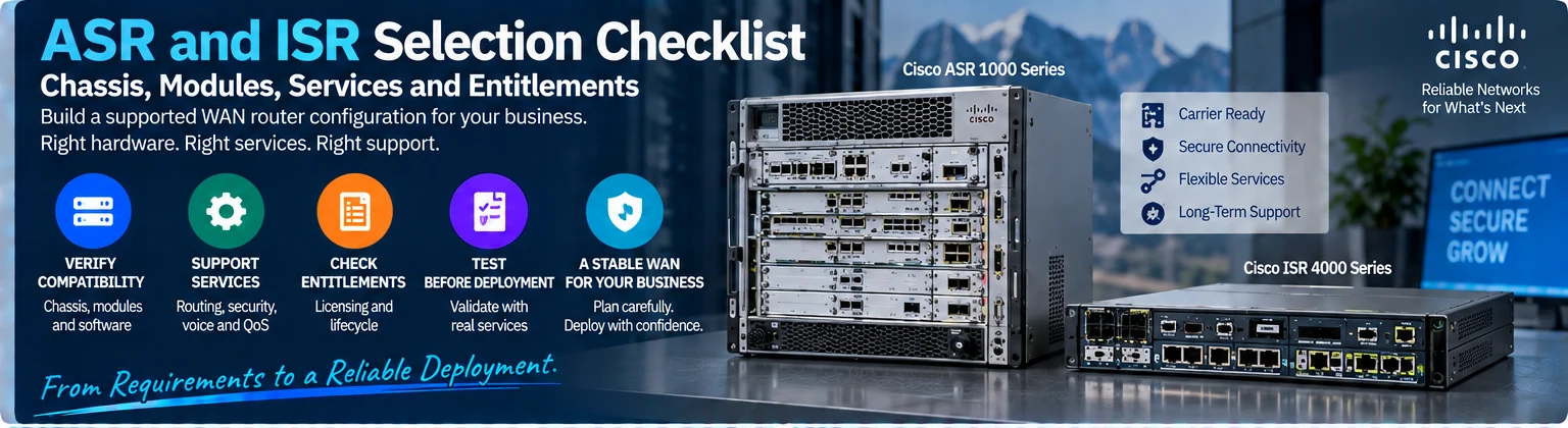 ASR and ISR Selection Checklist: Chassis, Modules, Services and Entitlements
