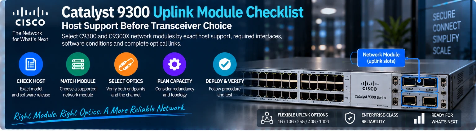 Catalyst 9300 Uplink Module Checklist: Host Support Before Transceiver Choice