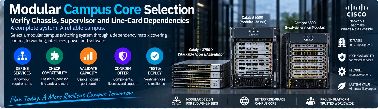 Modular Campus Core Selection: Verify Chassis, Supervisor and Line-Card Dependencies