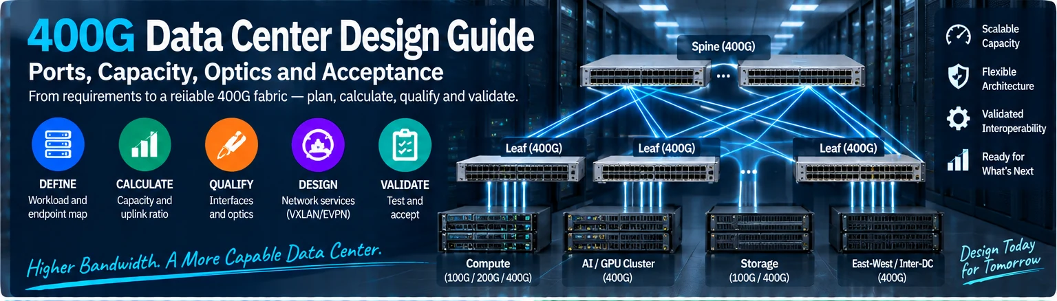 400G Data Center Design Guide: Ports, Capacity, Optics and Acceptance