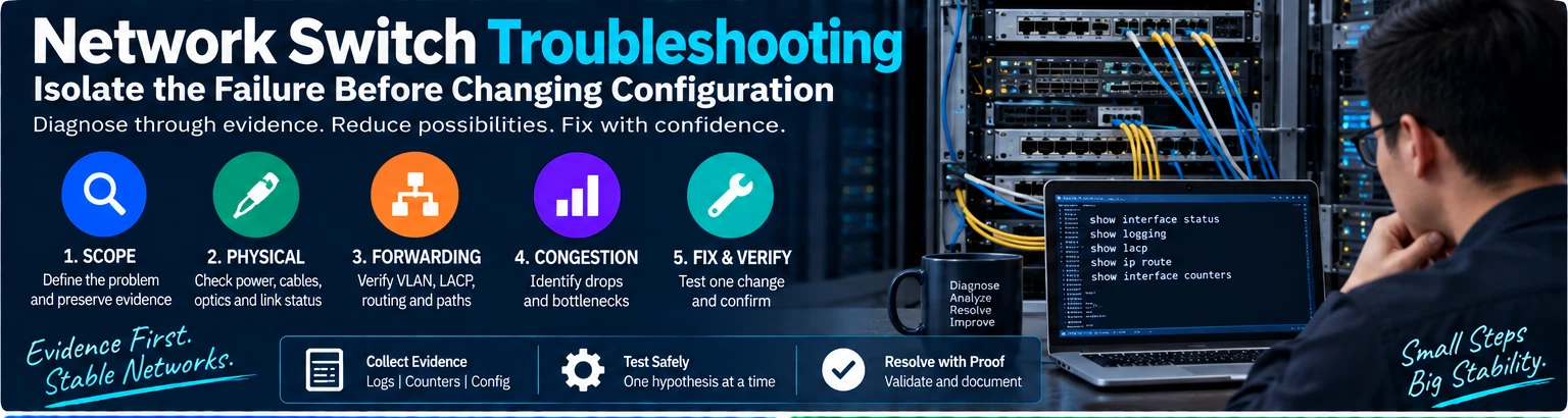 Network Switch Troubleshooting: Isolate the Failure Before Changing Configuration