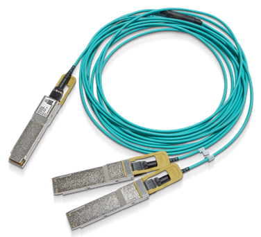NVIDIA MFS1S50-H010V — 10 m 200G-to-2x100G QSFP56 HDR / Ethernet AOC splitter - Image 1