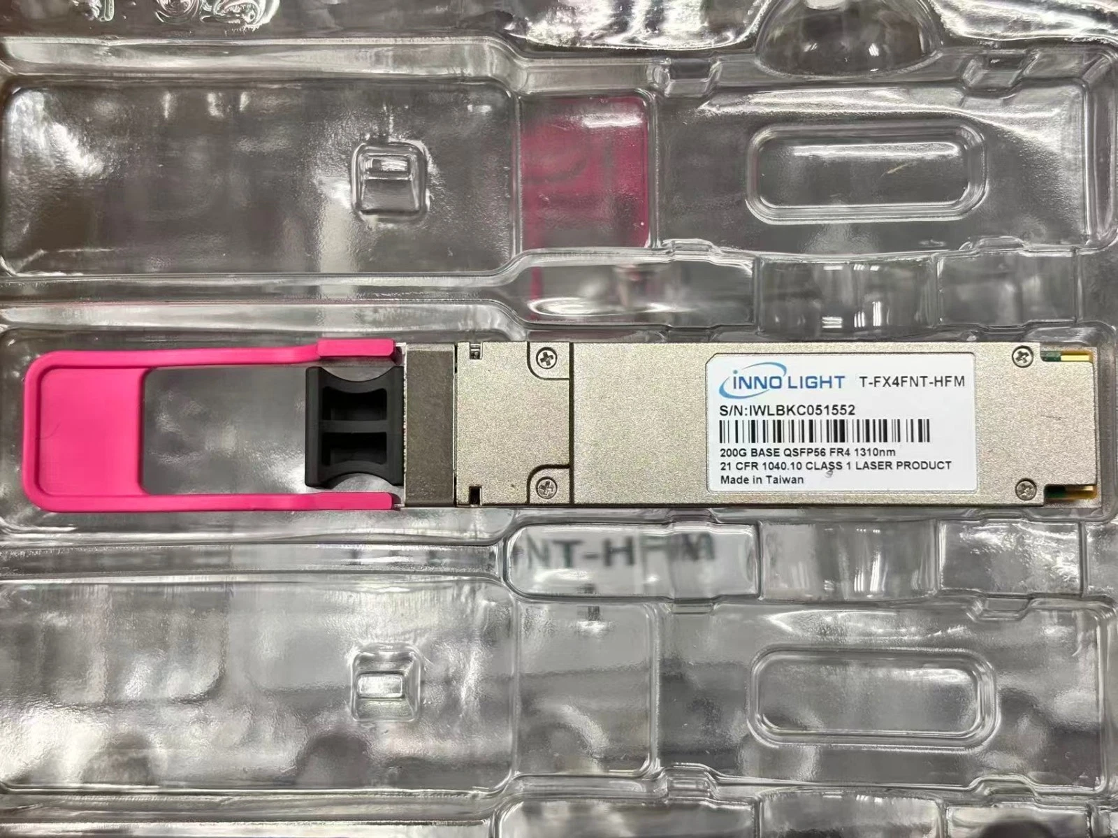 Innolight T-FX4FNT-HFM 200G QSFP56 FR4 Optical Transceiver (Used) - Image 1