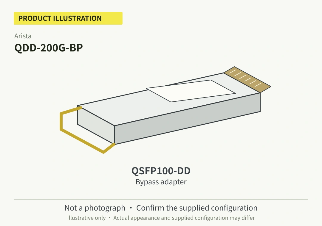 Arista QDD-200G-BP QSFP-DD Bypass Adapter - Image 1