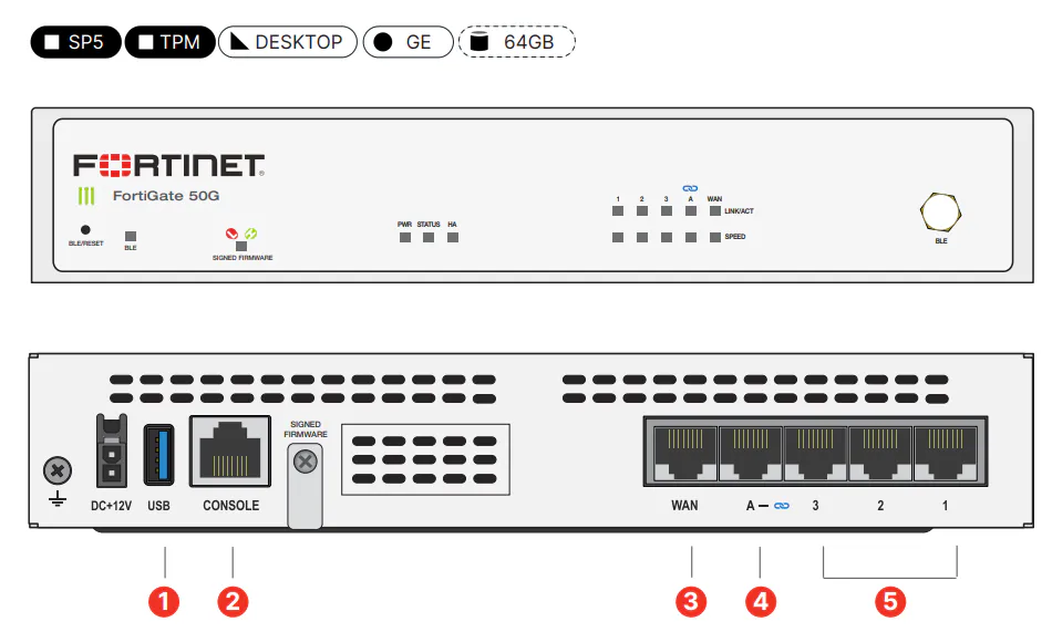 Fortinet FortiGate 50G Hardware Only thumbnail 2