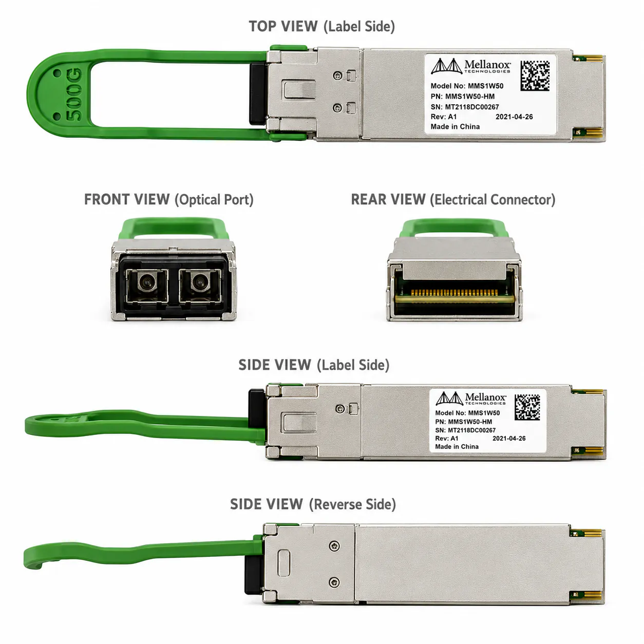 Mellanox MMS1W50-HM 200G QSFP56 FR4 / HDR Optical Transceiver (Used) thumbnail 5