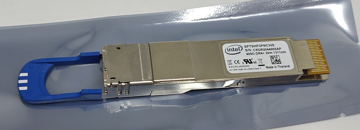 Intel SPTSHP3PMCWS 400G QSFP-DD DR4+ Optical Transceiver (Used) - Image 1