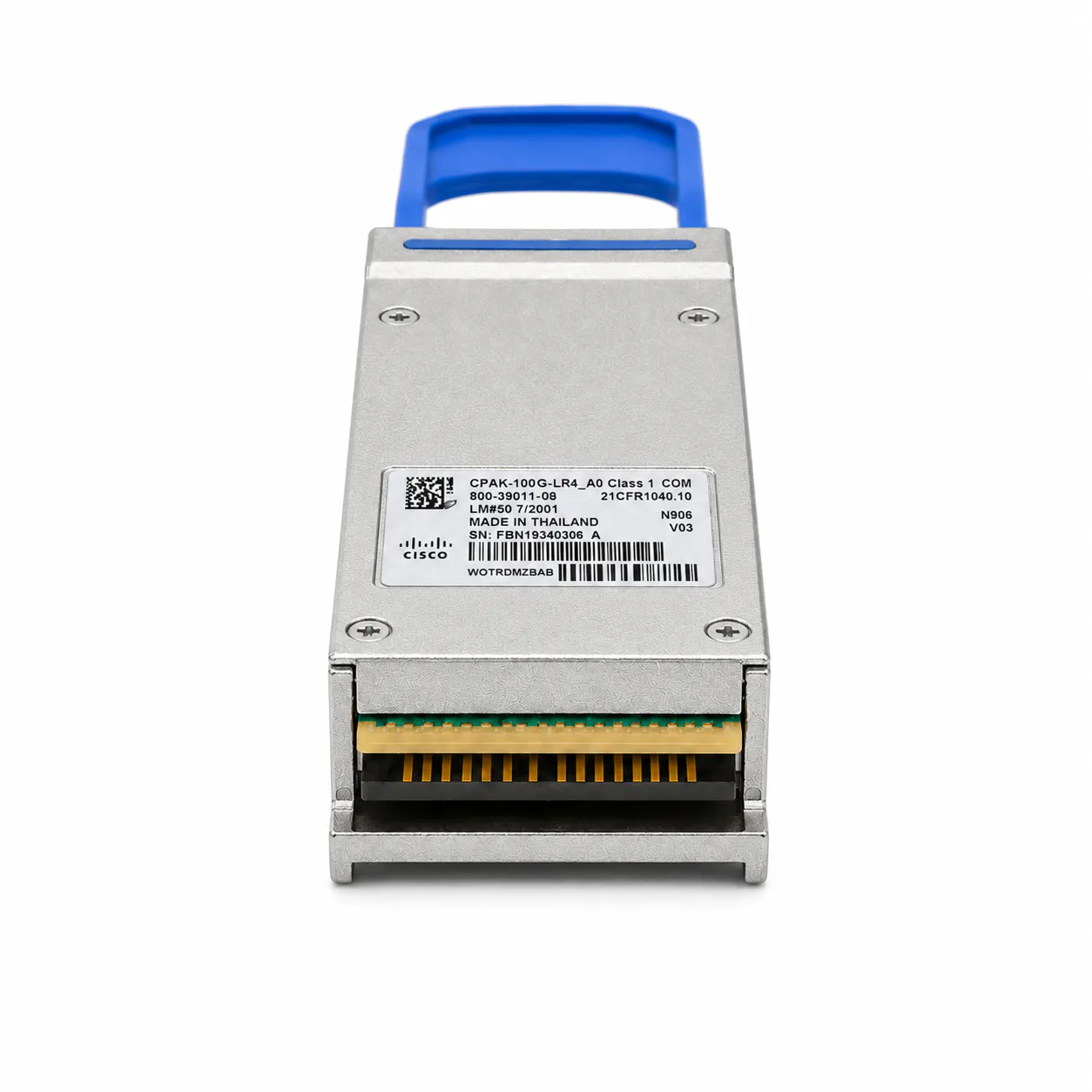 Cisco CPAK-100G-LR4 100G CPAK LR4 Optical Transceiver (Used) — Holographic label thumbnail 4
