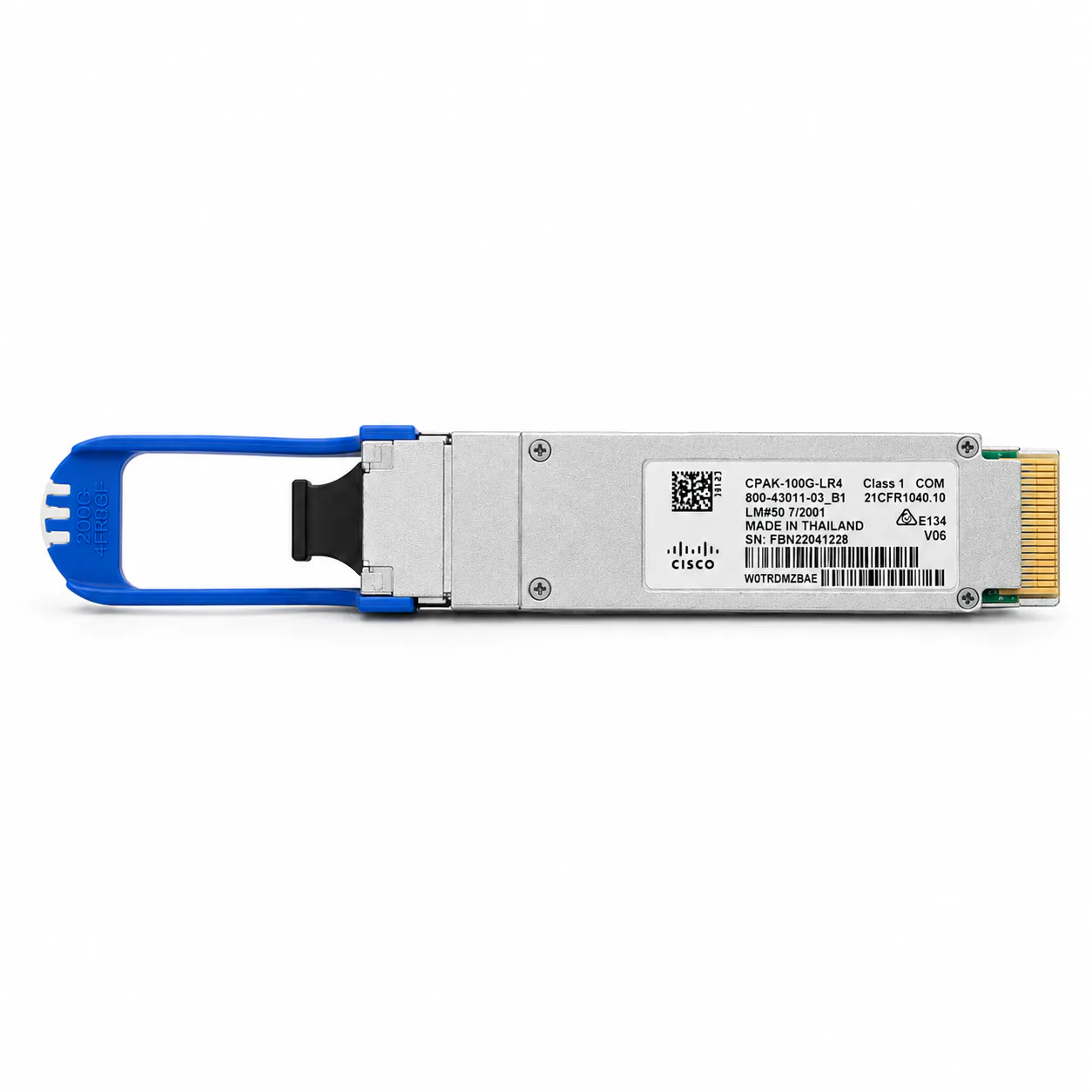 Cisco CPAK-100G-LR4 100G CPAK LR4 Optical Transceiver (Used) — Holographic label