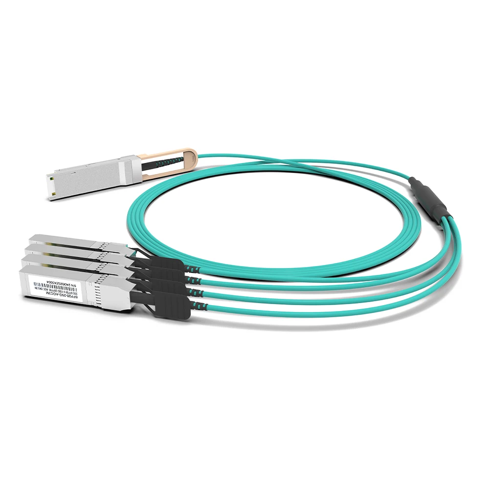 100G to 4 × 25G AOC Cable, QSFP28 to 4 × SFP28, 3 m - Image 1