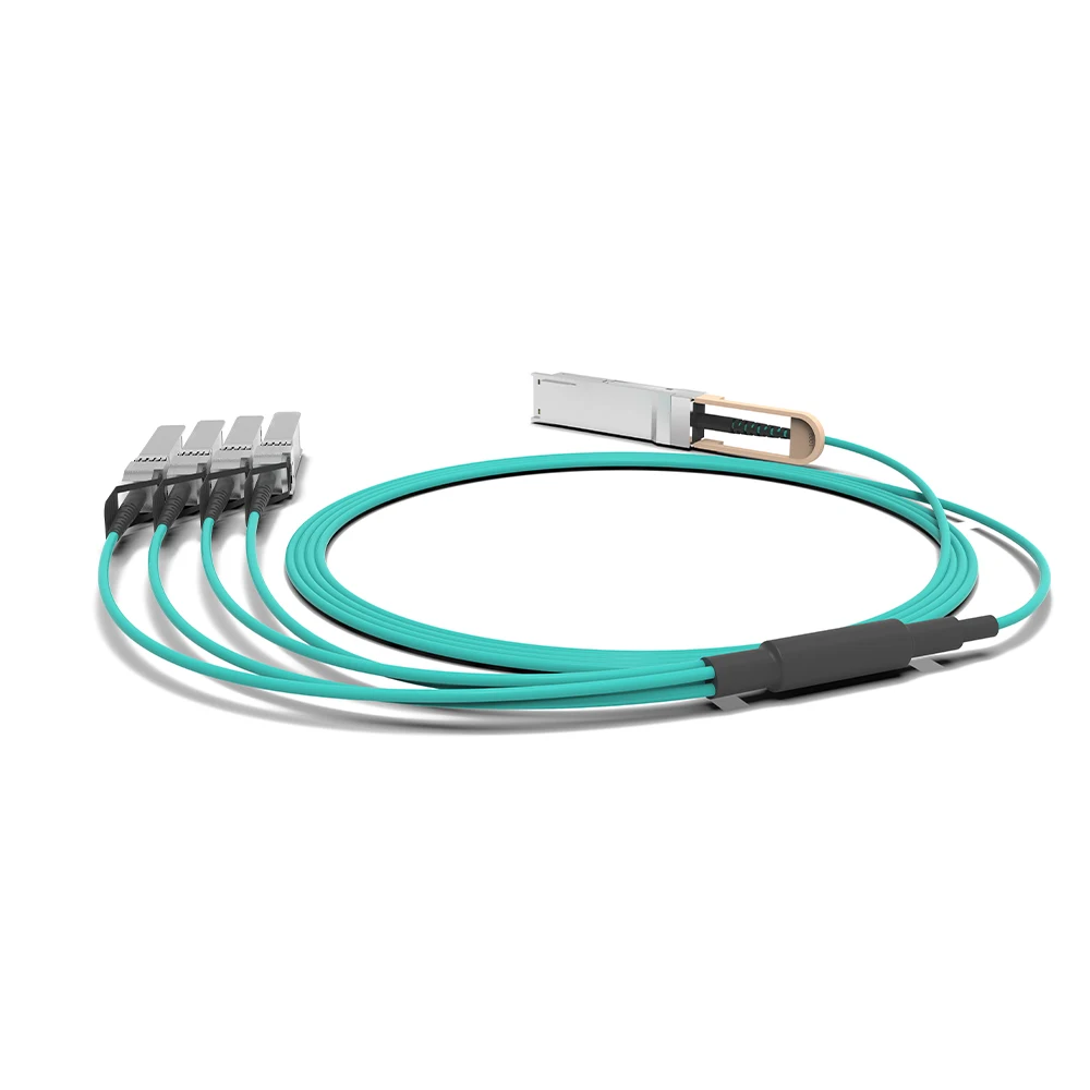 100G to 4 × 25G AOC Cable, QSFP28 to 4 × SFP28, 3 m thumbnail 3