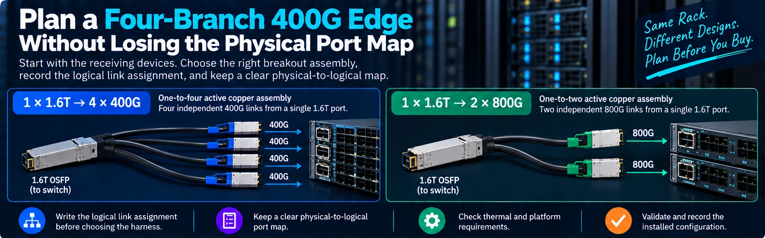 Plan a Four-Branch 400G Edge Without Losing the Physical Port Map — overview illustration