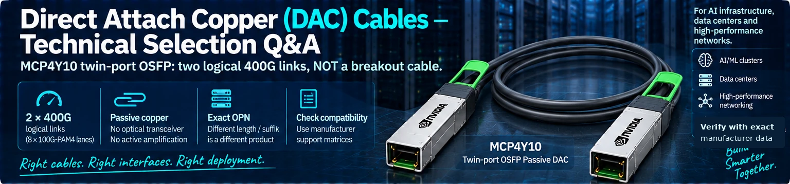 Direct Attach Copper (DAC) Cables technical selection Q&A