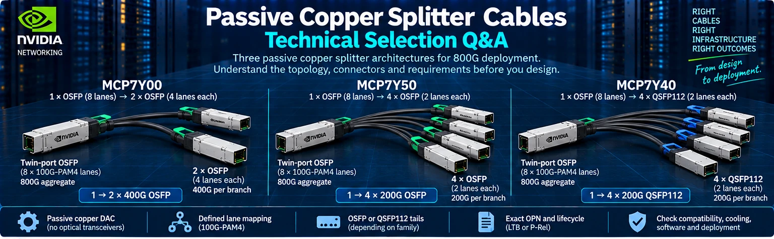 Passive Copper Splitter Cables technical selection Q&A