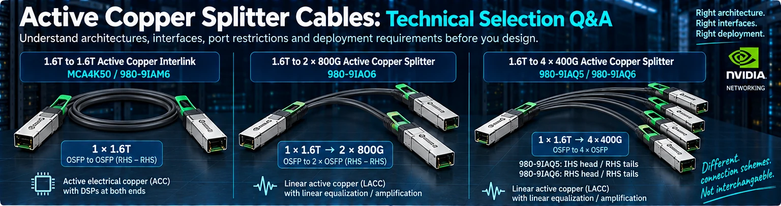 Active Copper Splitter Cables technical selection Q&A