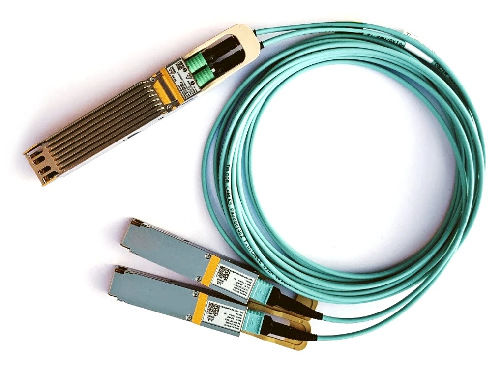 NVIDIA MFA7U10-H003 400G to 2x200G OSFP to 2xQSFP56 AOC Cable 3 m