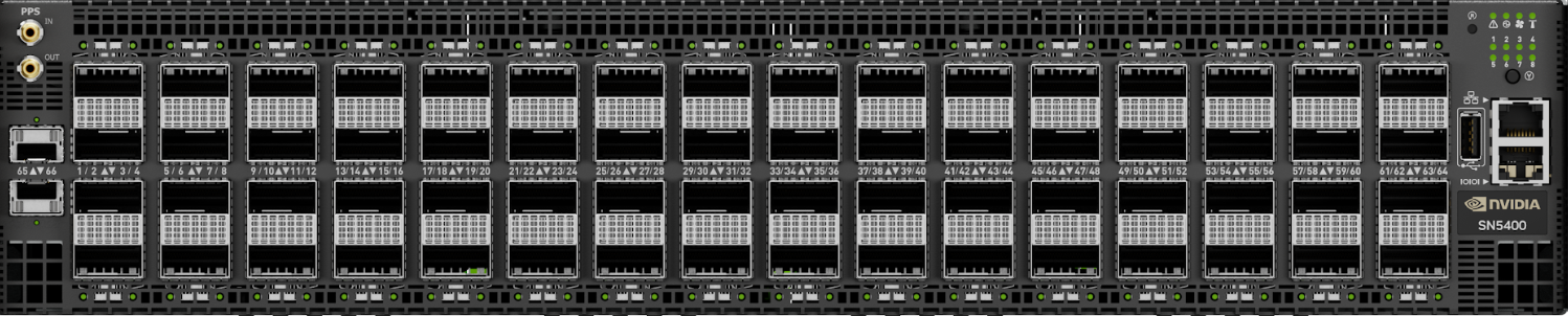NVIDIA SN5400, Connector-to-Power airflow 920-9N42C-00RB-7C0 400GbE 2U Ethernet Switch